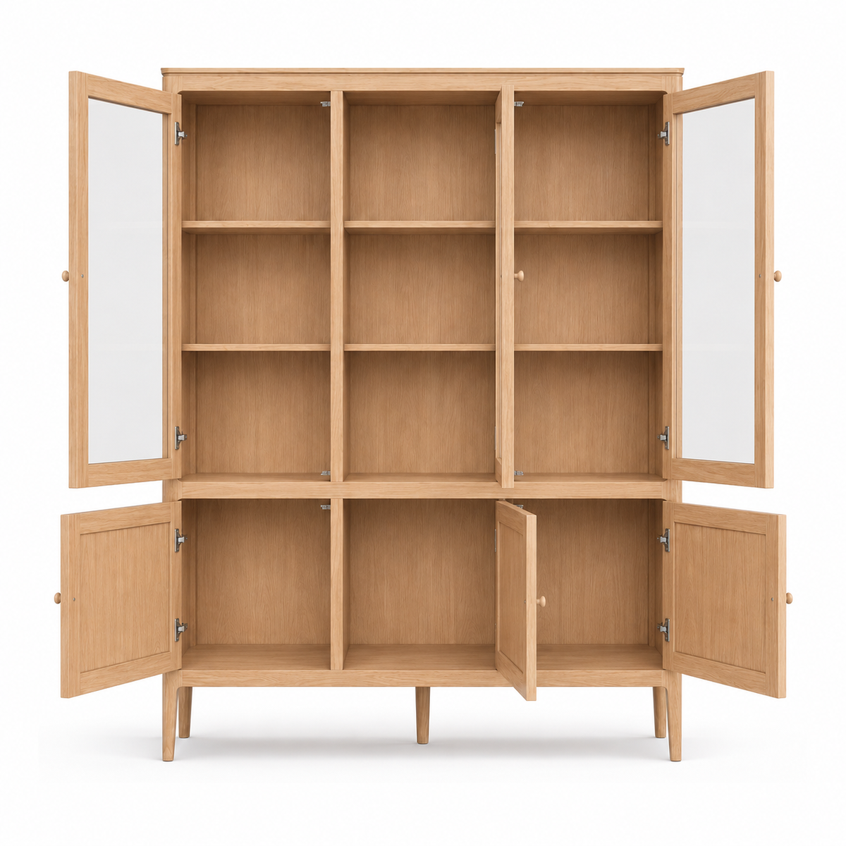 Vitrina Fiera - Roble Natural - 161 x 45 x 207 cm