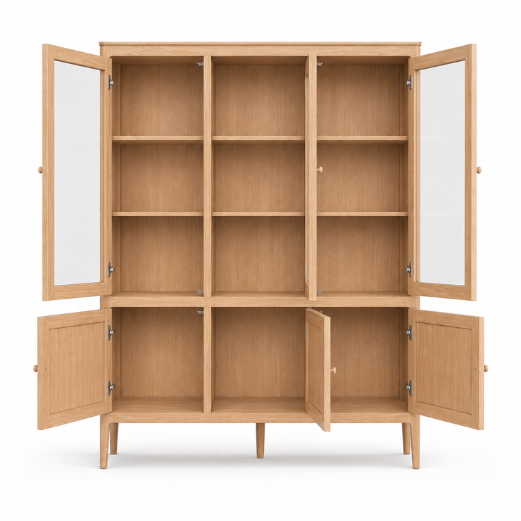 Vitrina Fiera - Roble Natural - 161 x 45 x 207 cm