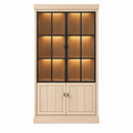 Display Cabinet Lancaster - White Light Oak - 112 x 50 x 203 cm