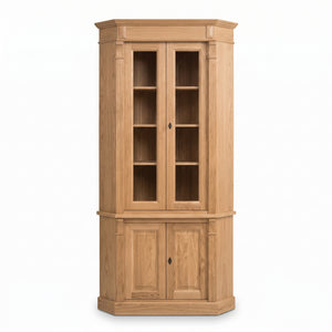 Vitrinenschrank - Senlis - Massiveiche - 114 x 52 x 228 cm - Eiche