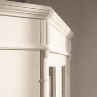 Display Cabinet Senlis in white, close-up of the finish and construction, 114 x 52 x 228 cm