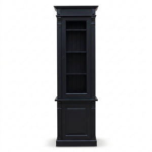 Vitrine - Vezelay - Massive Kiefer - 73 x 51 x 228 cm - Schwarz