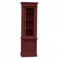 Display Cabinet Vezelay in bordeaux, front view, 73 x 51 x 228 cm