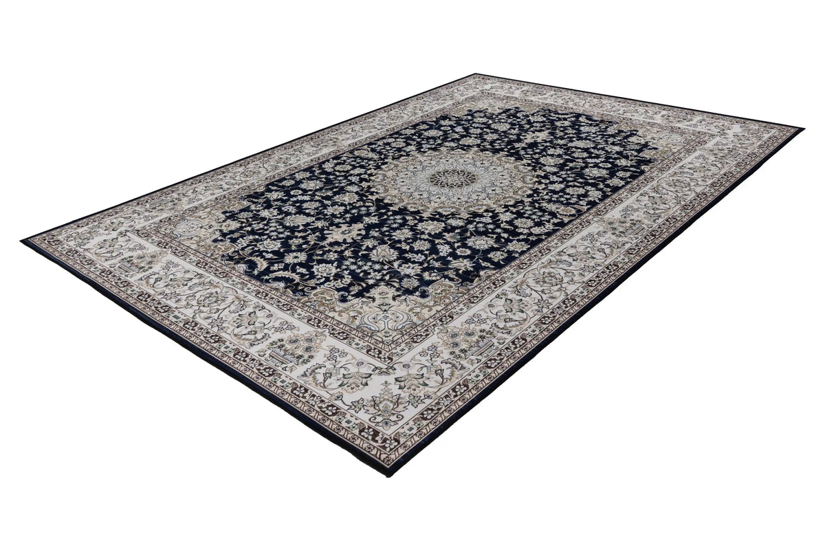 Kurzflor-Teppich - Jolanda Navy Blau