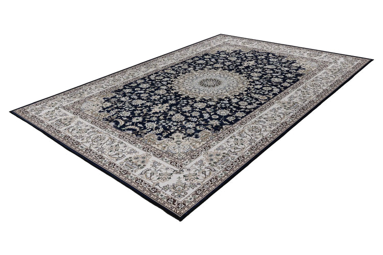 Kurzflor-Teppich - Jolanda Navy Blau