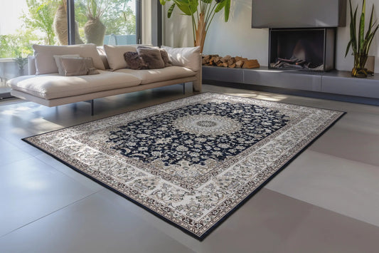 Low-Pile Rug - Jolanda Navy Blue