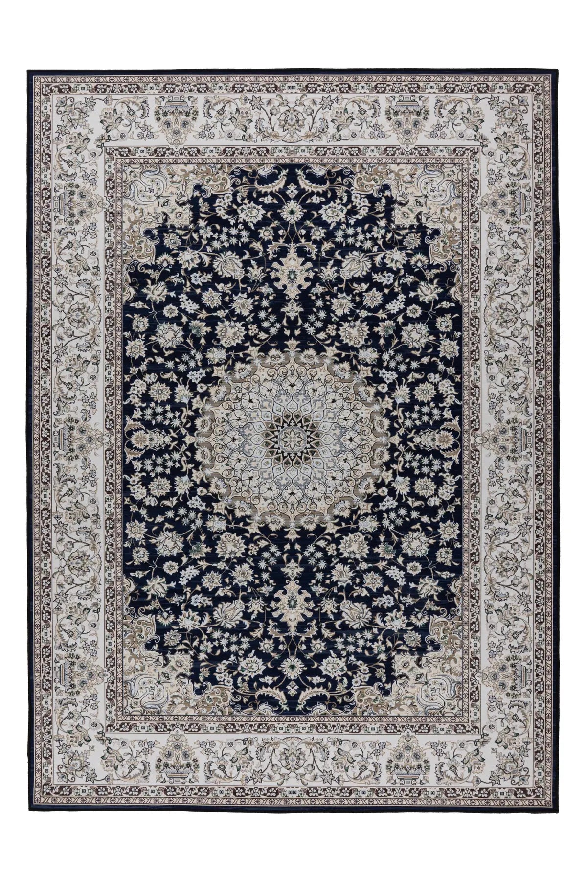 Kurzflor-Teppich - Jolanda Navy Blau