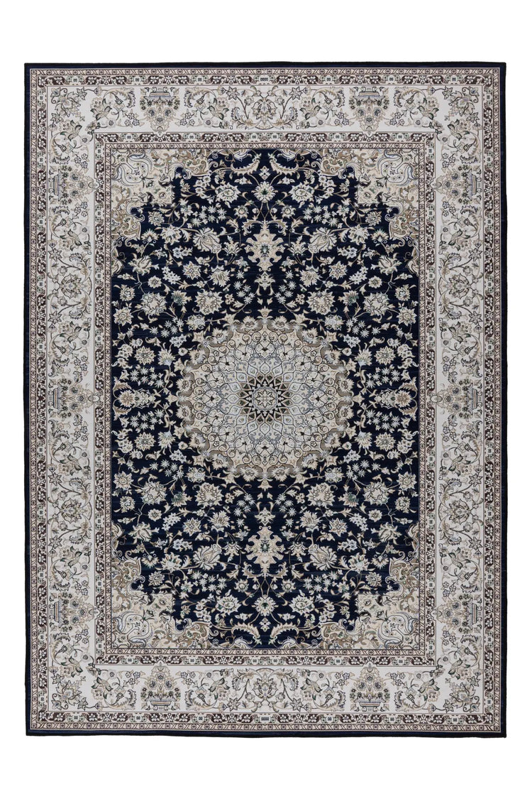 Kurzflor-Teppich - Jolanda Navy Blau