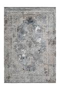 Low-Pile Rug - Kemer Silver Medallion