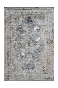 Low-Pile Rug - Kemer Silver Medallion