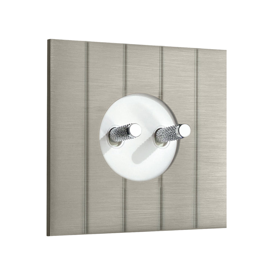 Studio Doppelkippschalter in mattem Nickel