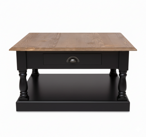 Coffee Table Ashford - Black Base - Oak Top