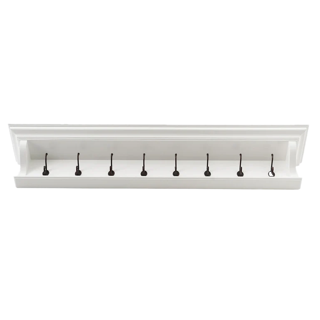 Halifax 8 Hook Coat Rack 130cm - Blanc