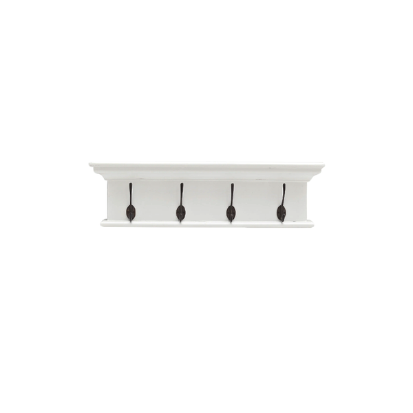 Halifax Coat Hanger Wall Unit 4 Hooks - Weiß | Marcottestyle