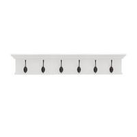 Halifax Coat Hanger Wandregal 6 Hook - Weiß