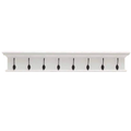 Halifax Coat Hanger Étagère murale 8 Hook - Blanc