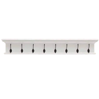 Halifax Coat Hanger Étagère murale 8 Hook - Blanc