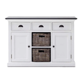 Halifax Contraste Buffet - Blanc avec Noir Top