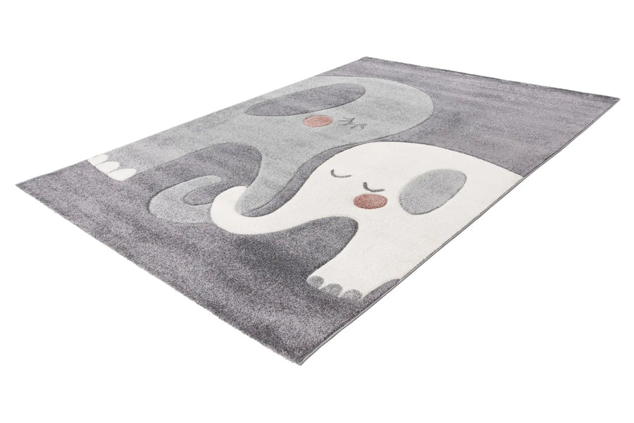 Children's Rug - Lavinia Silver Elephants