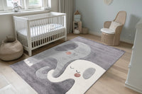 Children's Rug - Lavinia Silver Elephants