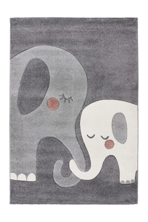 Children's Rug - Lavinia Silver Elephants