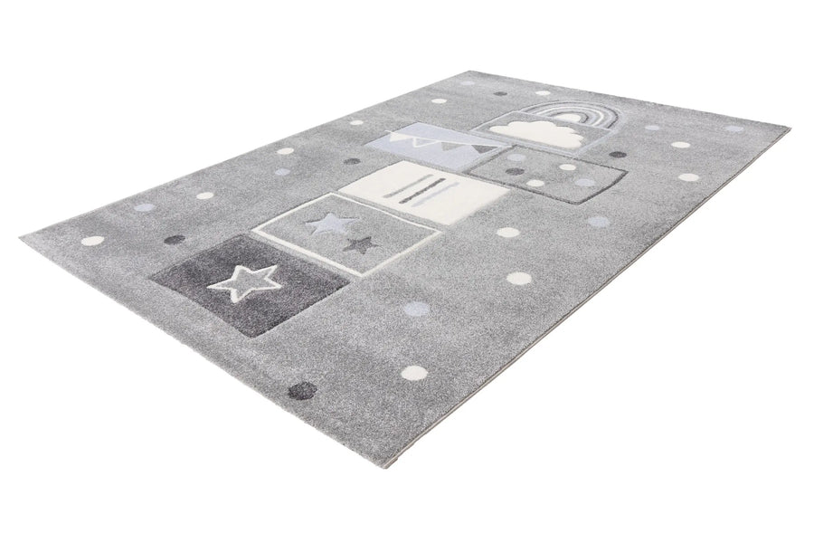 Children's Rug - Lavinia Silver Hopscotch 5