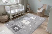 Children's Rug - Lavinia Silver Hopscotch 5