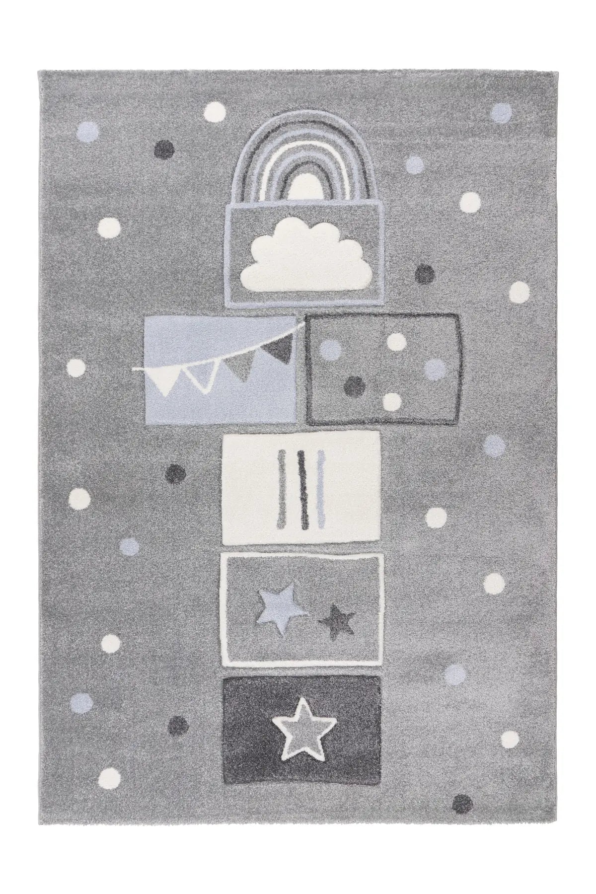 Children's Rug - Lavinia Silver Hopscotch 5