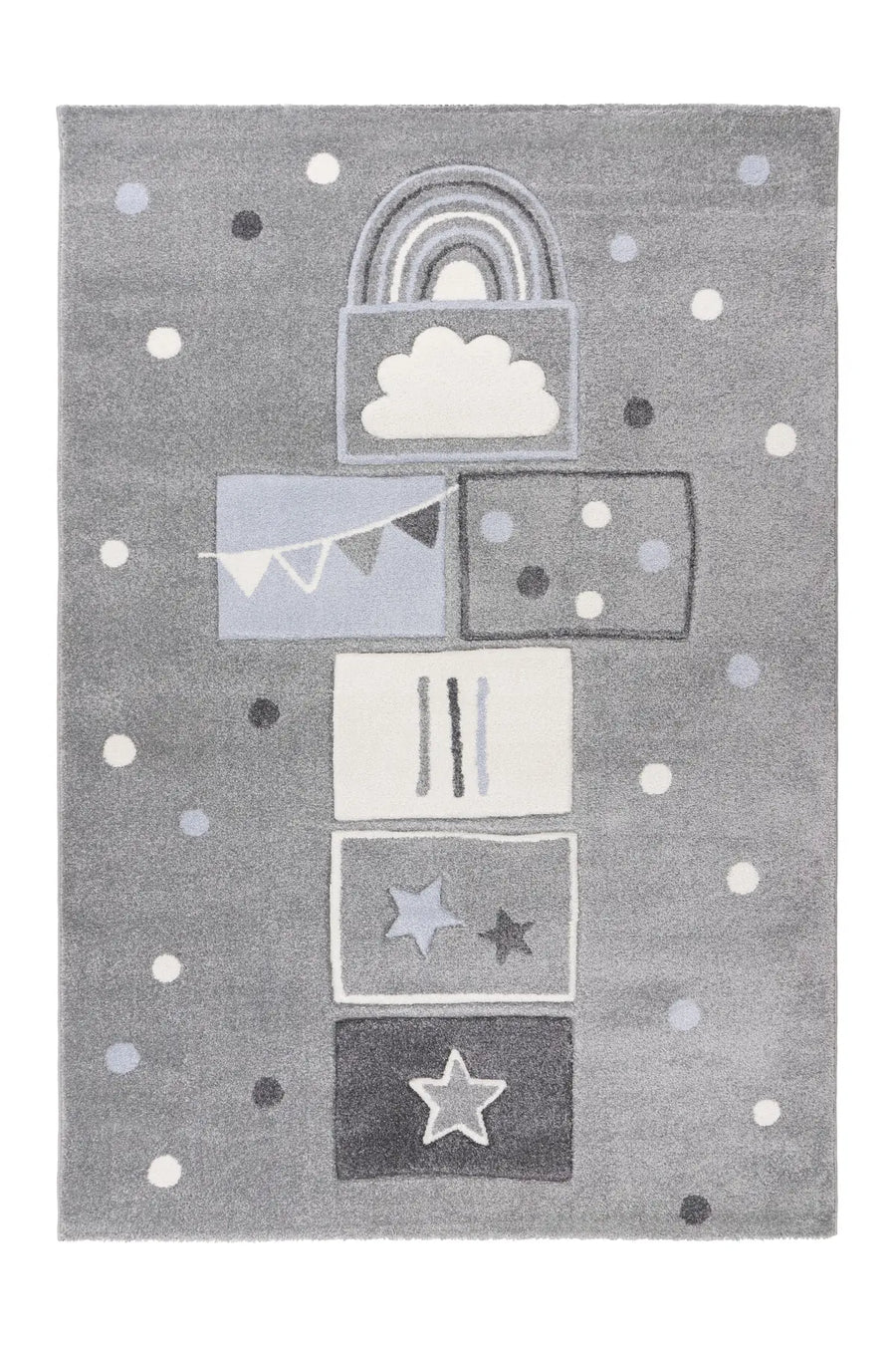 Children's Rug - Lavinia Silver Hopscotch 5