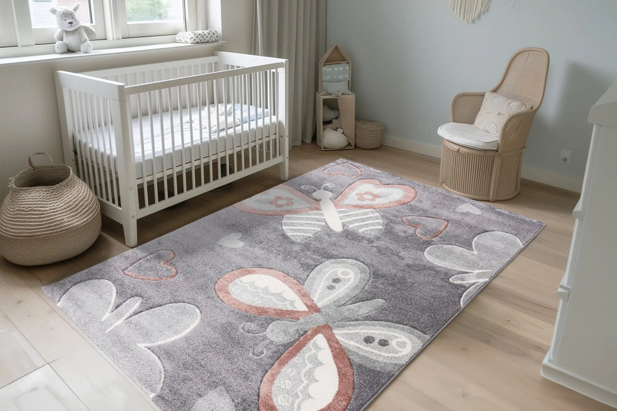Children's Rug - Lavinia Multicolour Butterflies
