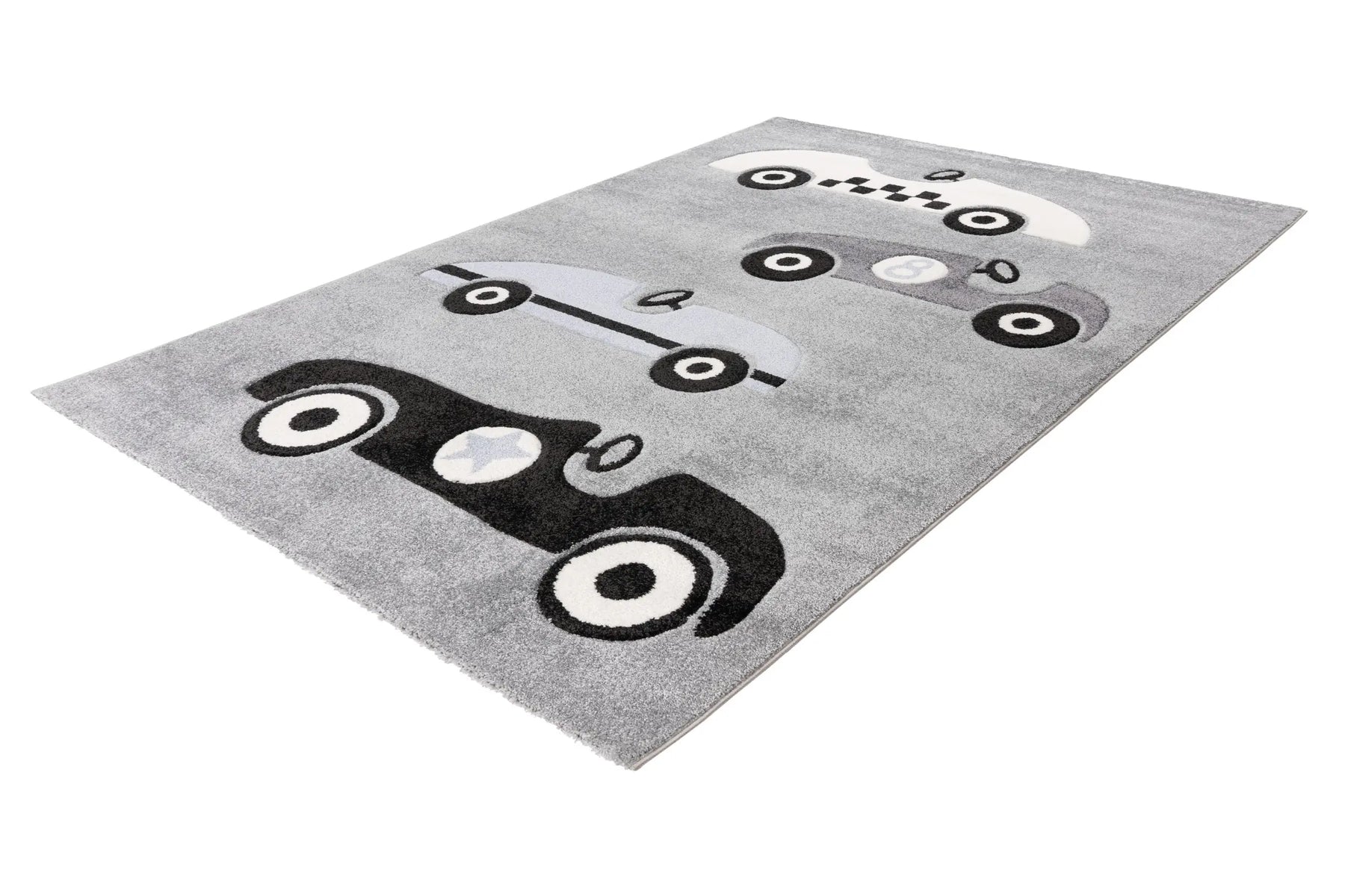 Children's Rug - Lavinia Silver Race Cars 3