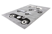 Children's Rug - Lavinia Silver Race Cars 3