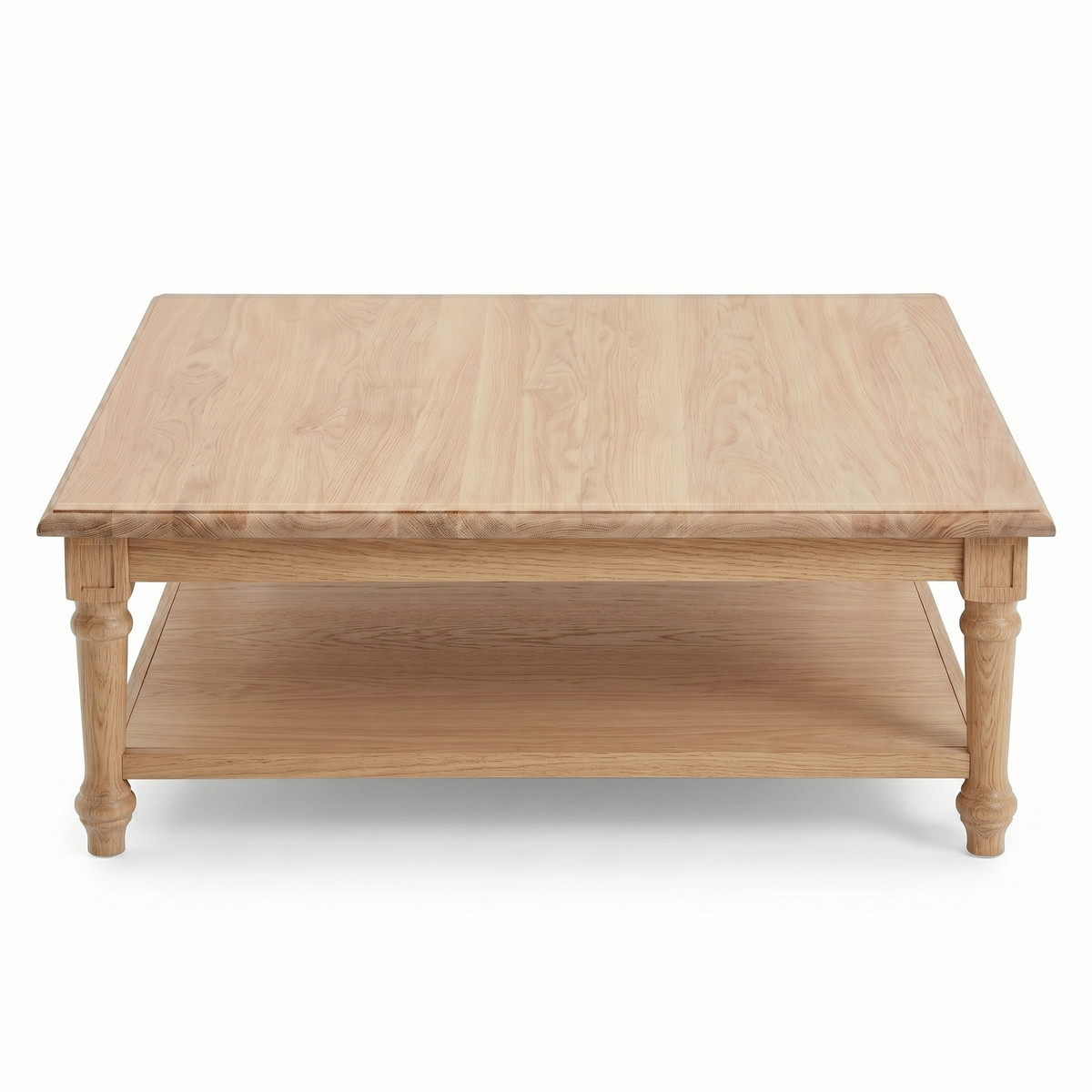 Mesa de Centro Harper - Roble Macizo - 100 x 100 x 40 cm