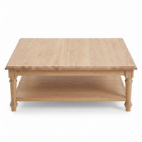 Harper Massif Chêne Table basse  - Chêne - 100 x 100 x 40 cm