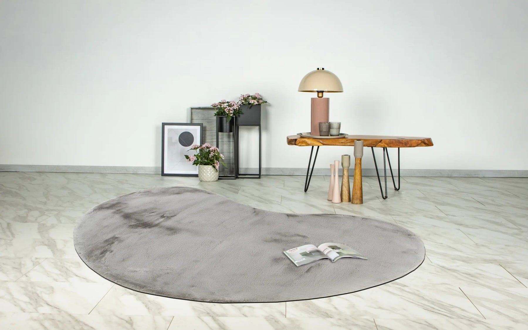 Organic Rug - Novara Silver Plain