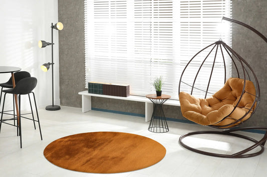 High-Pile Rug - Novara Amber Plain