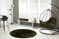 High-Pile Rug - Novara Basil Green Plain