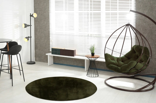 High-Pile Rug - Novara Basil Green Plain