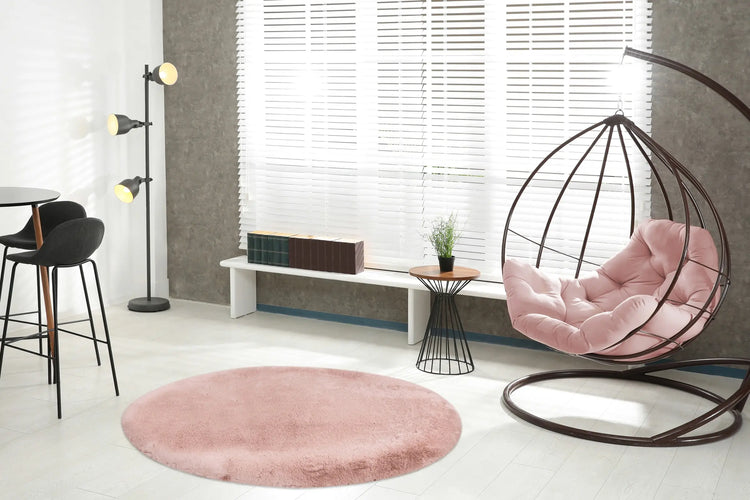High-Pile Rug - Novara Powder Pink Plain
