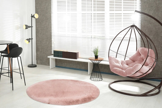 High-Pile Rug - Novara Powder Pink Plain