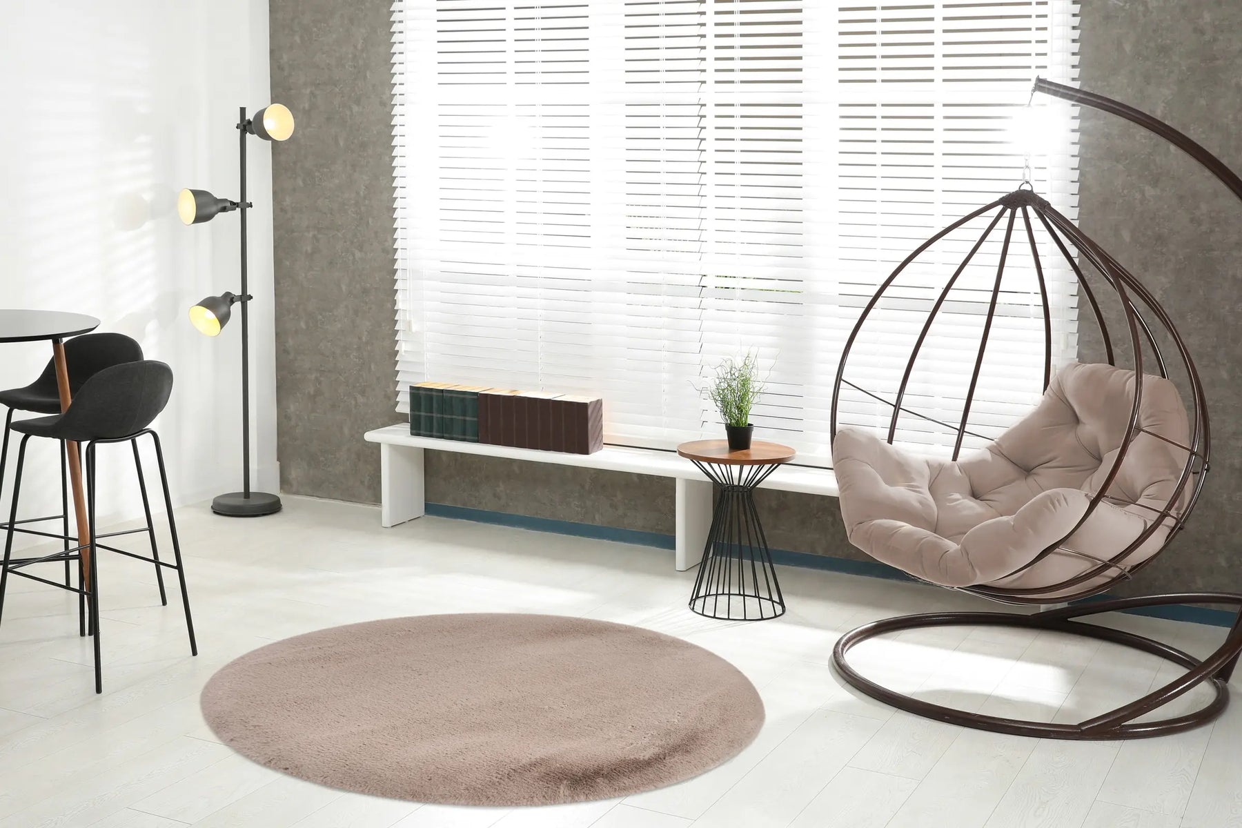 High-Pile Rug - Novara Taupe Plain