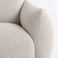 Hevre Corner Sofa 2.5 - Seater with Chaise Lounge - Ivory Fabric
