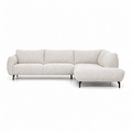 Hevre Corner Sofa 2.5 - Seater with Chaise Lounge - Ivory Fabric