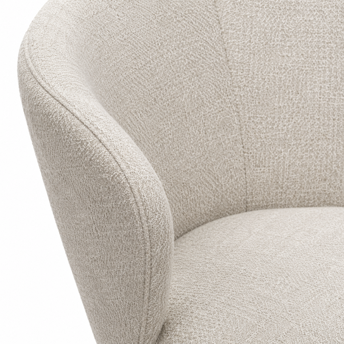 Chaise à manger Lazio - Oasis 01 Tissu - Base pivotante noire - Chaise à manger rembourrée - 57 x 58,5 x 81 cm