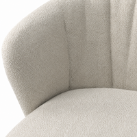 Lecce Dining Chair - Light Greige Rhythm 01 Fabric - Espresso Swivel Base - 58 x 59 x 80 cm