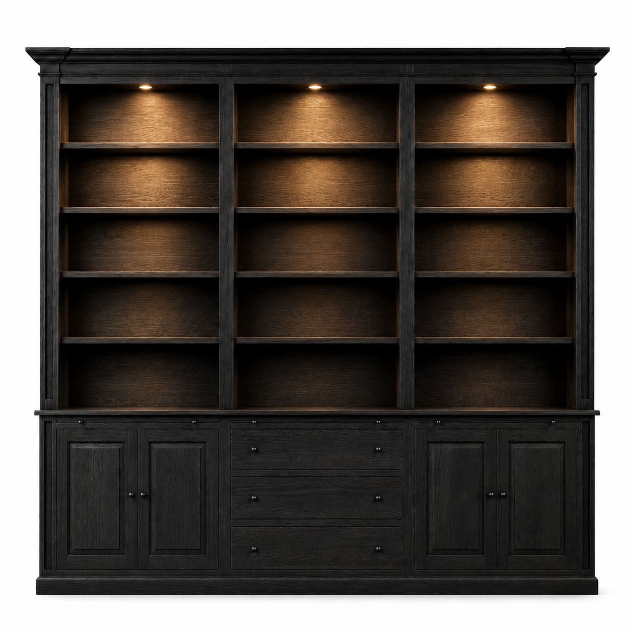 Beaumont - Natureiche Bibliotheksschrank
