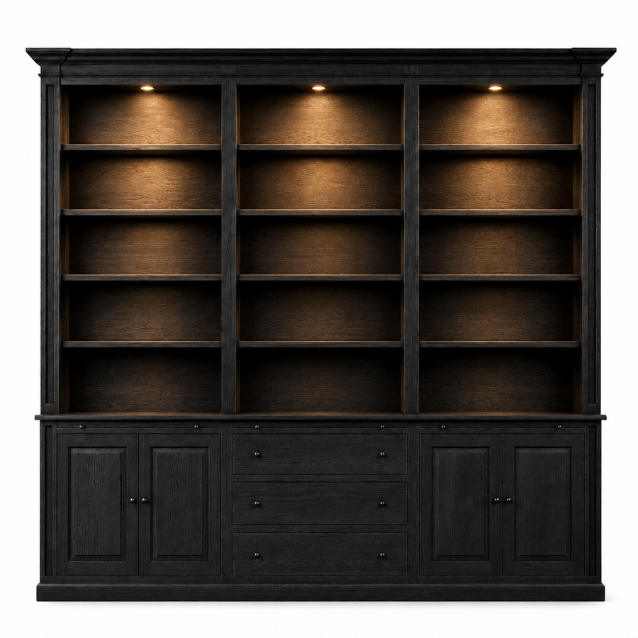 Beaumont - Natureiche Bibliotheksschrank