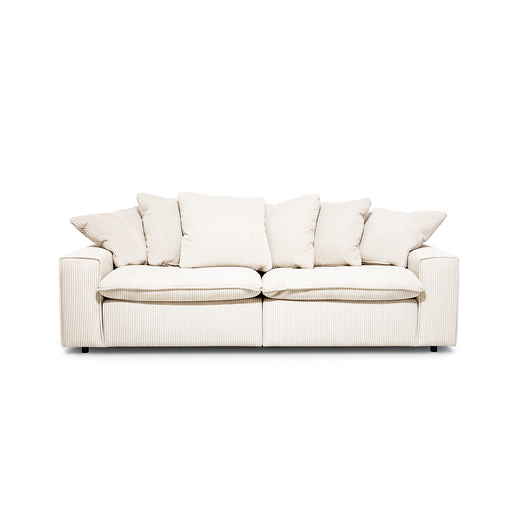 Sofa Linoa - Cream Beige Striped - 2,5 Seater | Marcottestyle