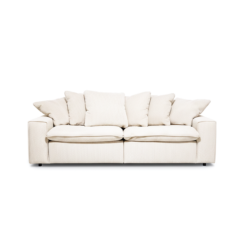 Sofa Linoa - Cream Beige Striped - 2,5 Seater | Marcottestyle