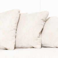 Sofa Linoa - Cream Beige Striped - 2,5 Seater